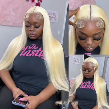 Blonde HD Lace Front Wig.