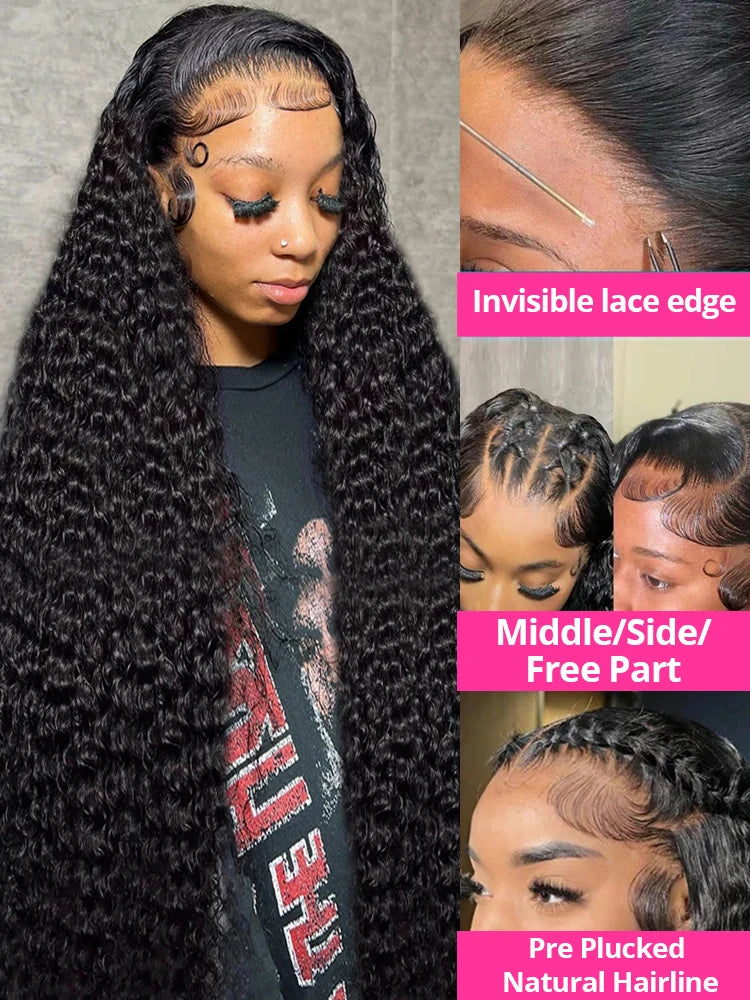 40-Inch Loose Deep Wave HD Wig.