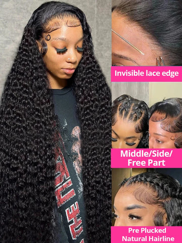 40-Inch Loose Deep Wave HD Wig.